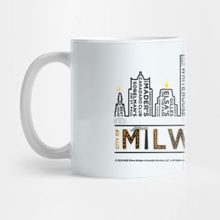 MKE Foodie City Skyline • Milwaukee, WI Mug